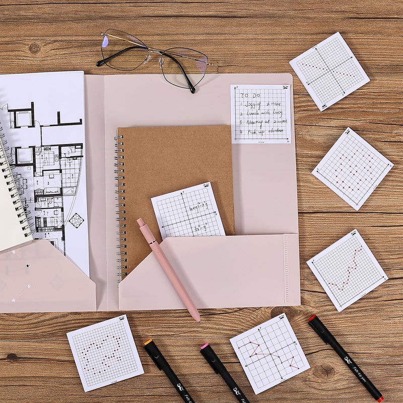 Mr. Pen- Graph Paper Sticky Notes, 6 Pads, 3x3 Inch, Graph Sticky Notes, Math Graph Paper, Graphing Sticky Notes, Grid Sticky Notes, Grid Notepad, Mini Graph Paper - Image 4